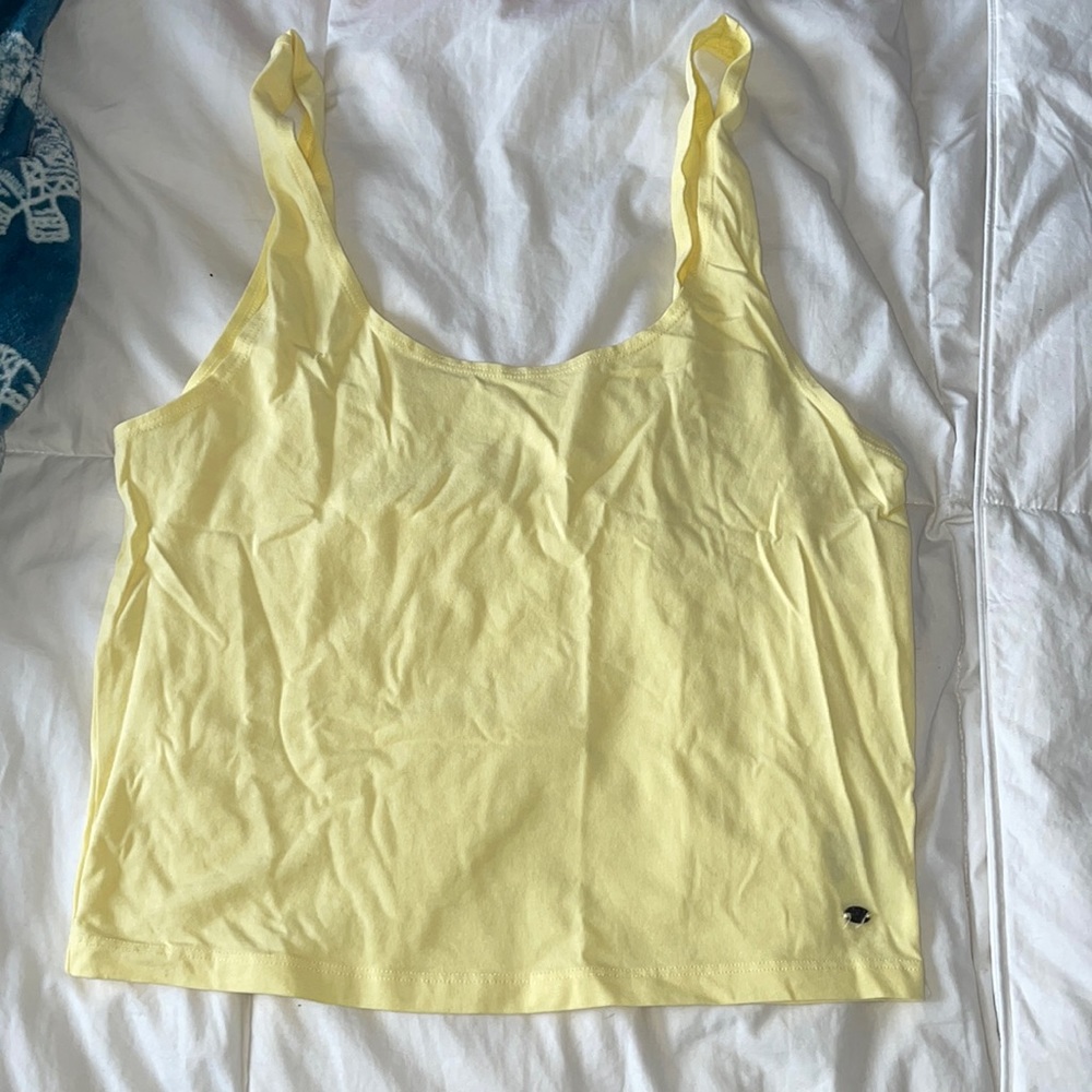 Yellow American eagle crop top